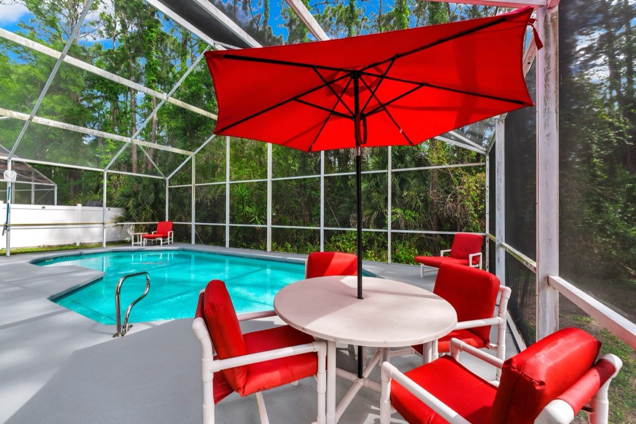 Großer ool mit Sitzgelegenheiten | Mein Ferienhaus Florida