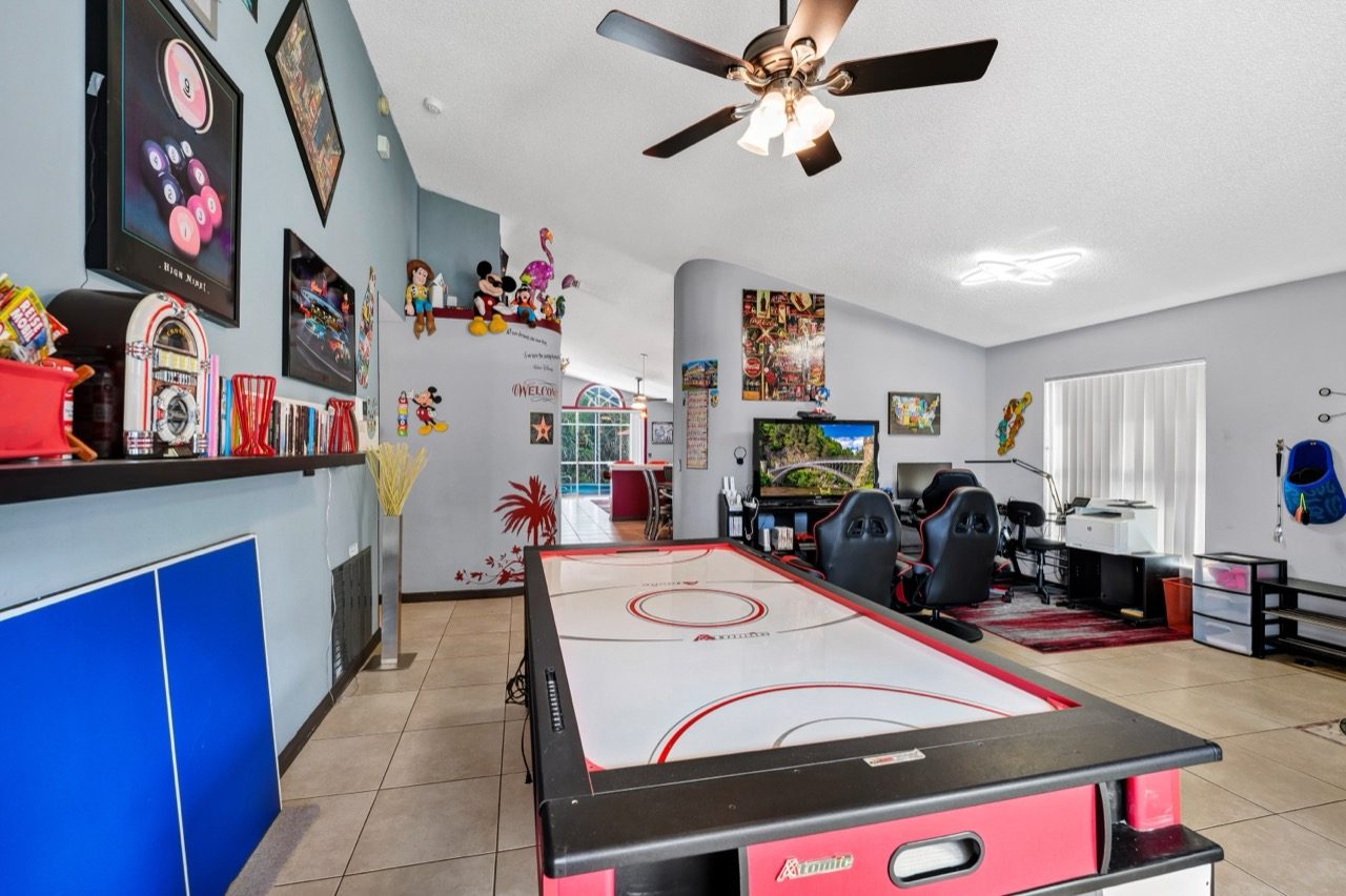 Billardtisch im Spielzimmer unserer Ferienvilla in Florida